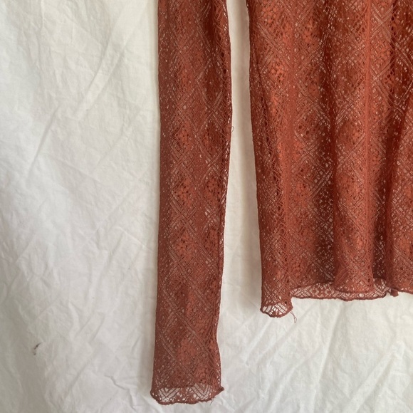 Free People Double Layer Tribeca Sweet Memories Lace Shirt Size Large - Picture 4 of 11